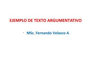 FV PLANTILLA PARA REDACTAR UN TEXTO ARGUMENTATIVO