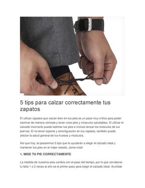 5 Tips Para Calzar Correctamente Tus Zapatos