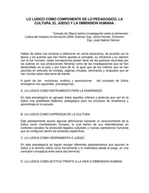 Lo Ludico Como Componente De Lo Pedagogico