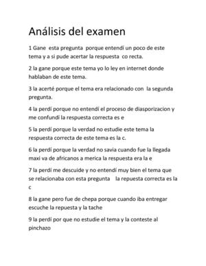 Análisis Del Examen