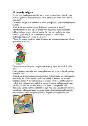 Cuento "El duende mágico"