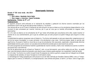 Sonorizando Historias