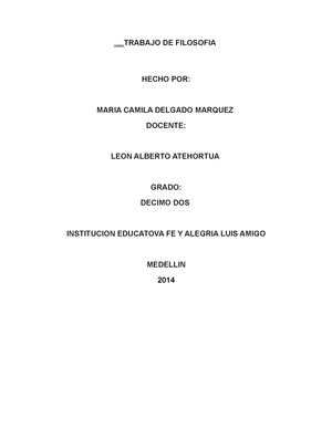Trabajo De Filosofia