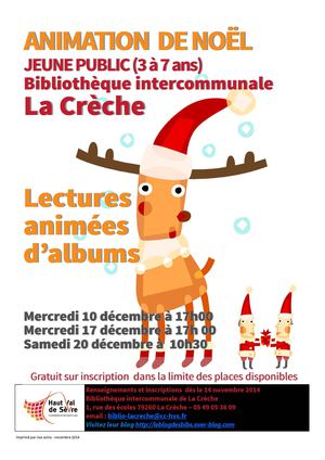Affiche Bibliotheque Noel