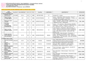 Véhicules et matériel 19-11-2014