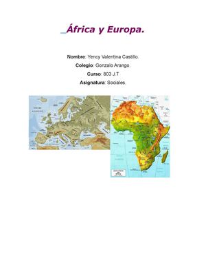 ÁFrica Y Europa, Sociales.