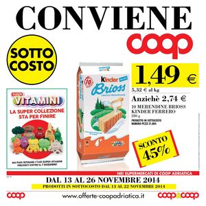 Volantino Coop Marche Dal 13 Al 26 Novembre