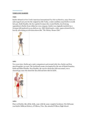 Timeline Barbie 2