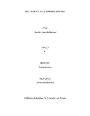 Recuperacion De Emprendimiento Geral
