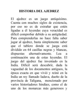 Historia Del Ajedrez