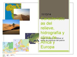 Caracteristicas De Europa Y Africa