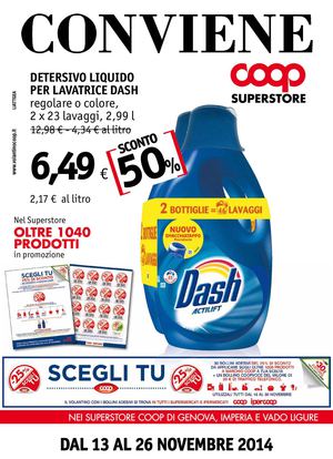 Volantino Coop Liguria Dal 13 Al 26 Novembre