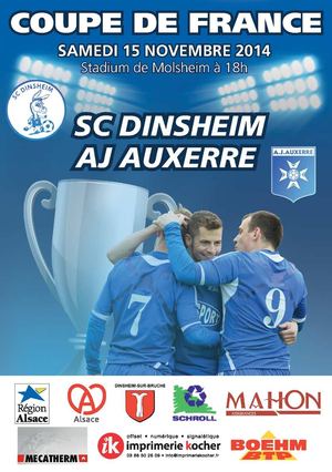 Sport Union Programme De Match Coupe De France Dinsheim Auxerre 15 11 2014