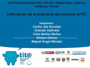 Articulación De La Propuesta Del Proyecto Al Pei