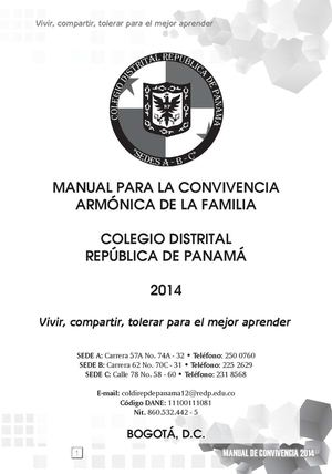 Manual de Convivencia República de Panamá