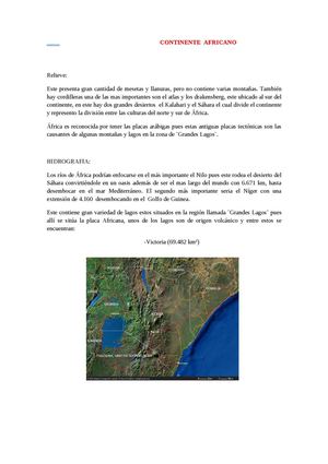 Relieve de África y Europa