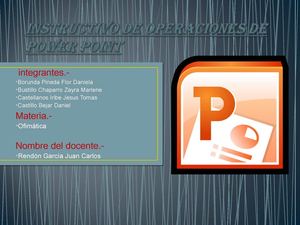Instructivo De Operaciones De Power Point