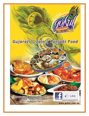 Gokul Indian Restaurant in Sydney-best indian restaurant,Best Gujarati,Jain,Punjabi Indian Food