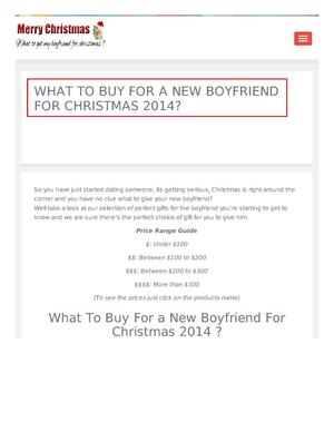 What To Buy For A New Boyfriend For Christmas 2014