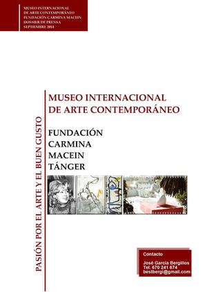 Dossier Museo Internacional de Arte Contemporáneo de Tánger. Fundación Carmina Maceinción Cari