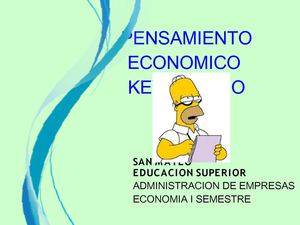 Pensamiento Keynesiano