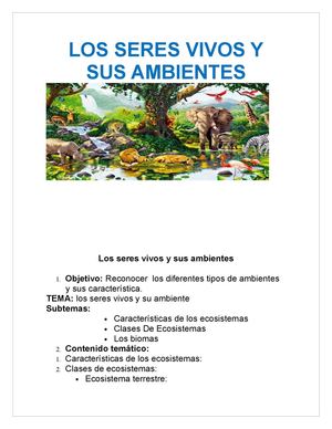 Los Seres Vivos Y Sus Ambiente1