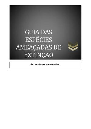 Guia Das Espécies Ameaçadas De Extinção