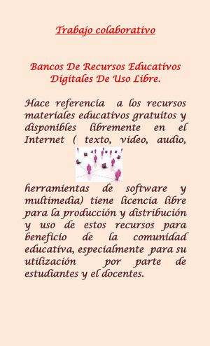 Bancos De Recursos Educativos Digitales De Uso Libre