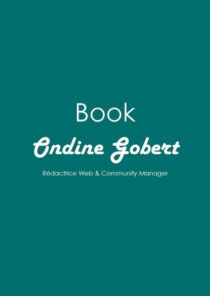 Book Professionnel Ondine Gobert