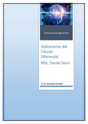 Aplicaciones del Cálculo Diferencial