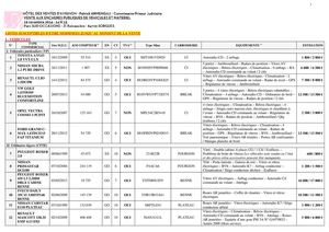 Véhicules et matériel 19-11-2014