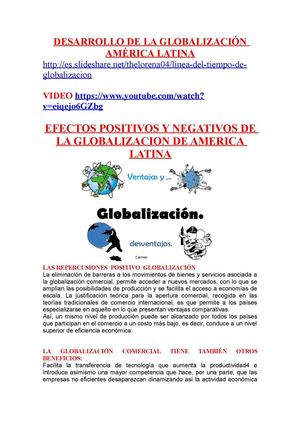 Desarrollo De La Globalización América Latina