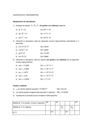 Ejercicios De Trigonometria (1)