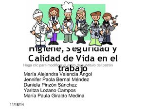 Higiene, Seguridad Y Calidad De Vida