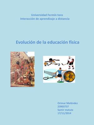 evolución de la educación física