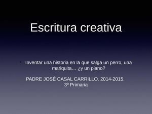 Presentación De Escritura Creativa 1