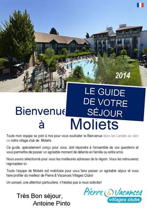 Livret d'acceuil Pierre &Vancances Moliets