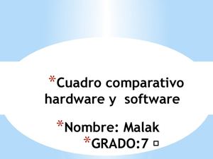 Cuadro Comparativo Hardware Y Software