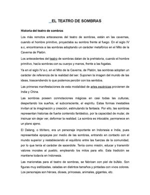Historia Del Teatro De Sombras