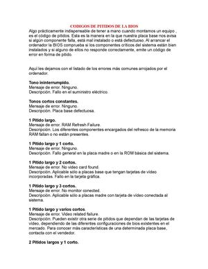 3ra TAREA CODIGOS DE PITIDOS DE LA BIOS