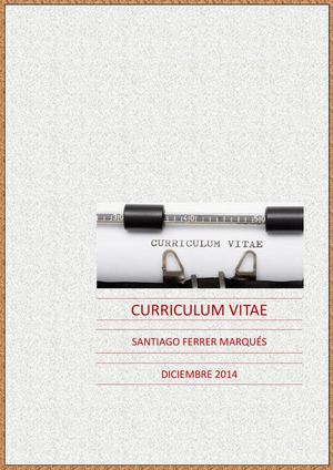 Curriculum Vitae Santiago Ferrer Marqués 2014