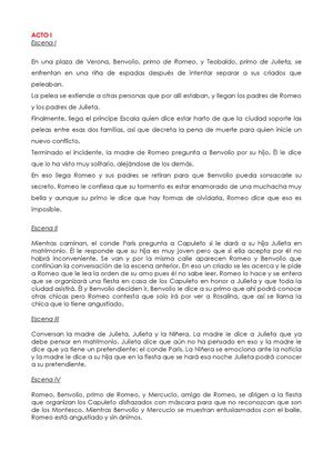 Resumen Romeo Y Julieta