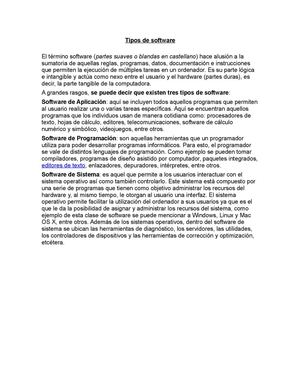 Tipos De Software