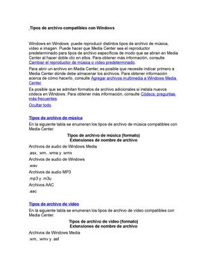 Tipos De Archivo Compatibles Con Windows