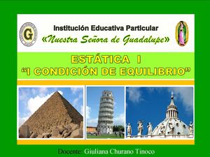 Primera Condición De Equilibrio