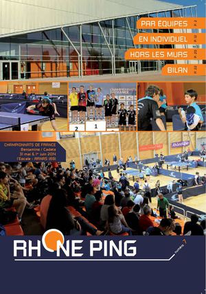 Palmarès Tennis de table 2013/2014