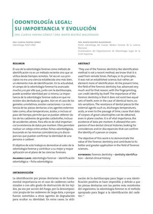 Historia De La Odontologia Forense