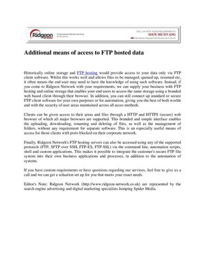 FTP Hosting Packages