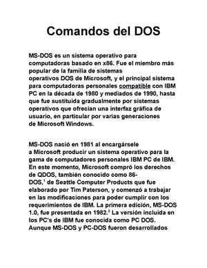 Comandos Del Dos