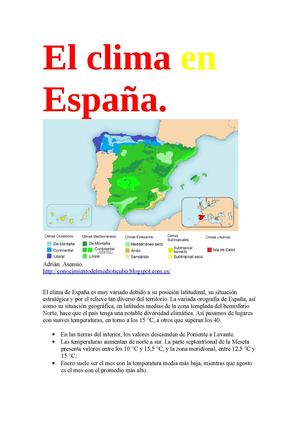 El Clima En España